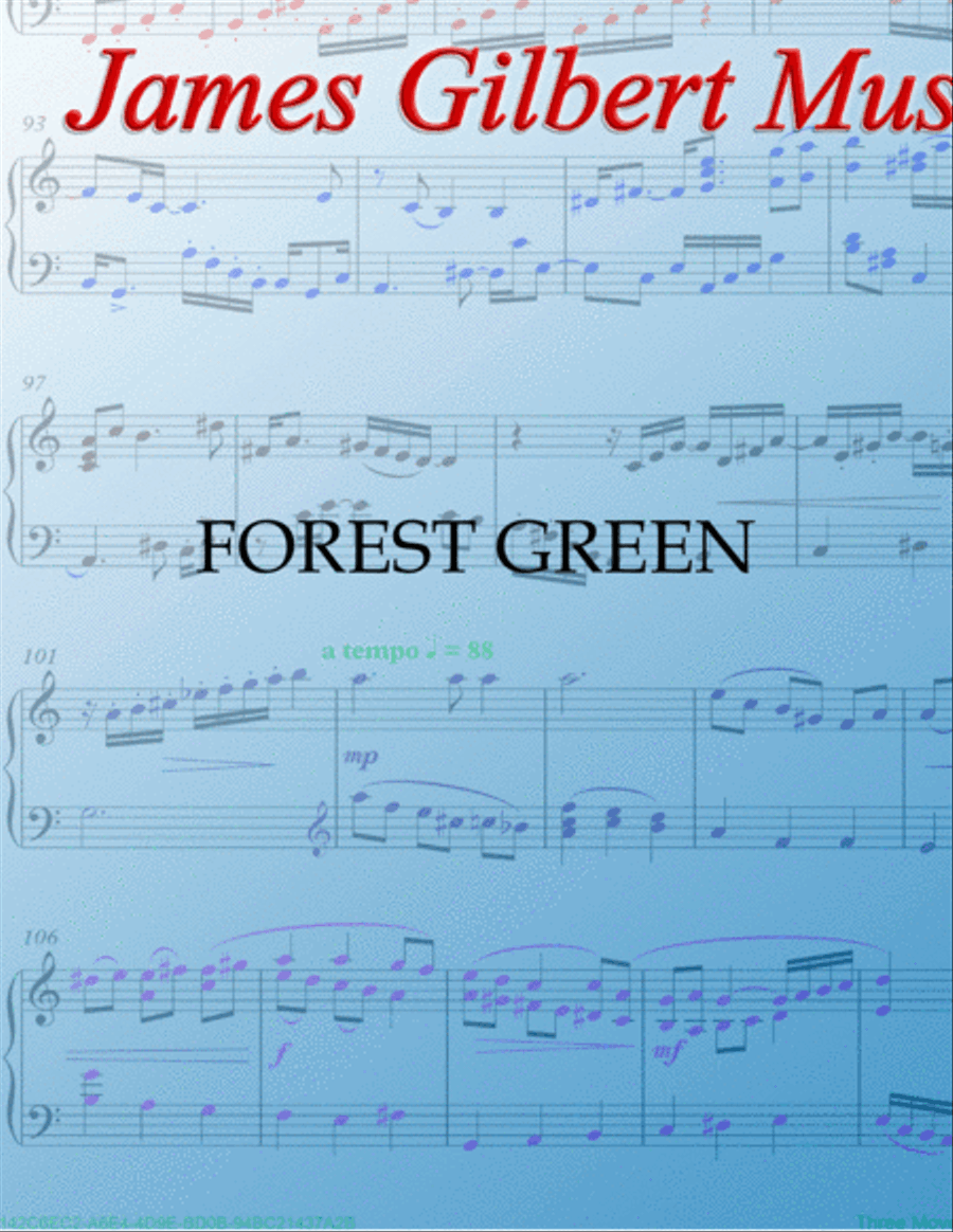 FOREST GREEN (O Little Town Of Bethlehem; I Sing The Almighty Power Of God) Small Ensemble scores gallery preview page 4