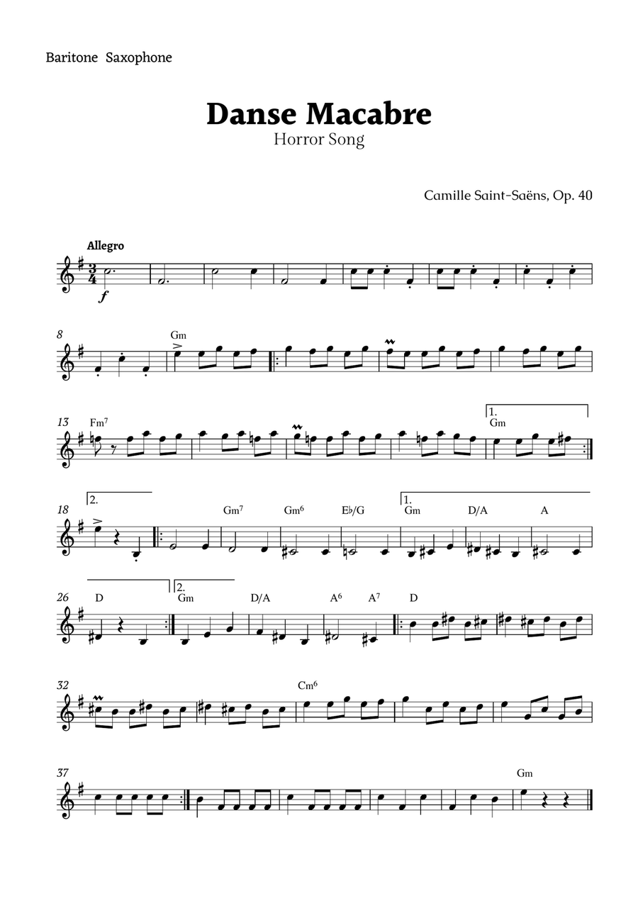 Danse Macabre by Saint-Saëns