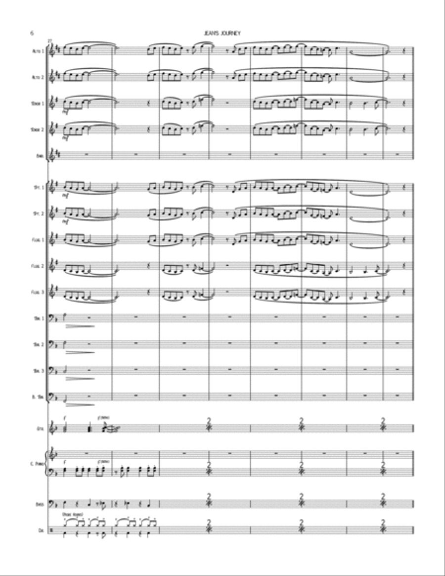 Jean's Journey Jazz Ensemble scores gallery preview page 6