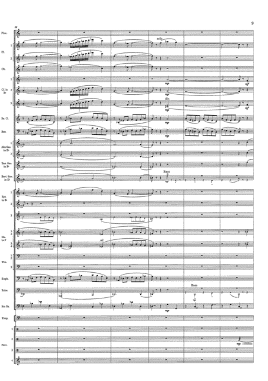 Cry of the Last Unicorn Concert Band scores gallery preview page 9