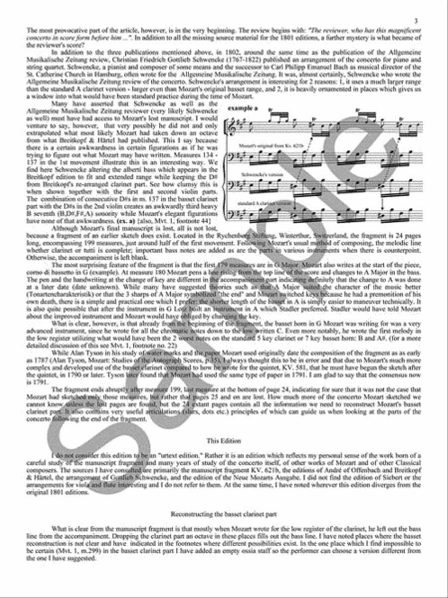 Clarinet Concerto, K. 622 Clarinet Solo scores gallery preview page 4