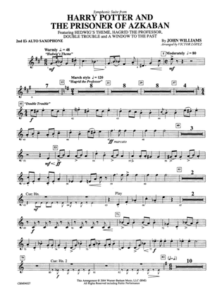 Harry Potter and the Prisoner of Azkaban, Symphonic Suite from: 2nd E-flat Alto Saxophone