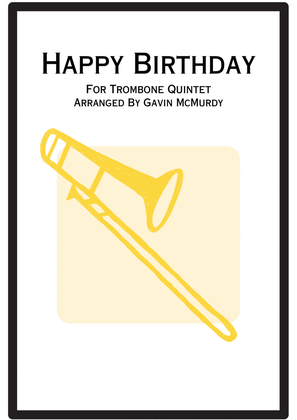 Book cover for Happy Birthday for Trombone Quintet