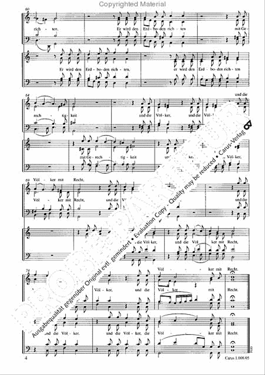 Sing to the Lord a new song (Singet dem Herrn ein neues Lied) 4-Part scores gallery preview page 5