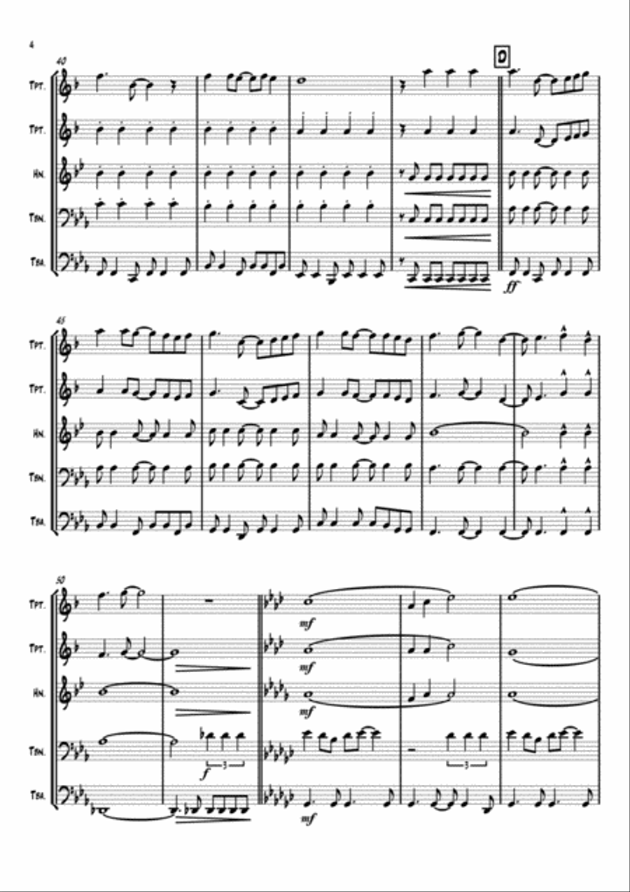 Can't Take My Eyes Off Of You Brass Ensemble scores gallery preview page 4