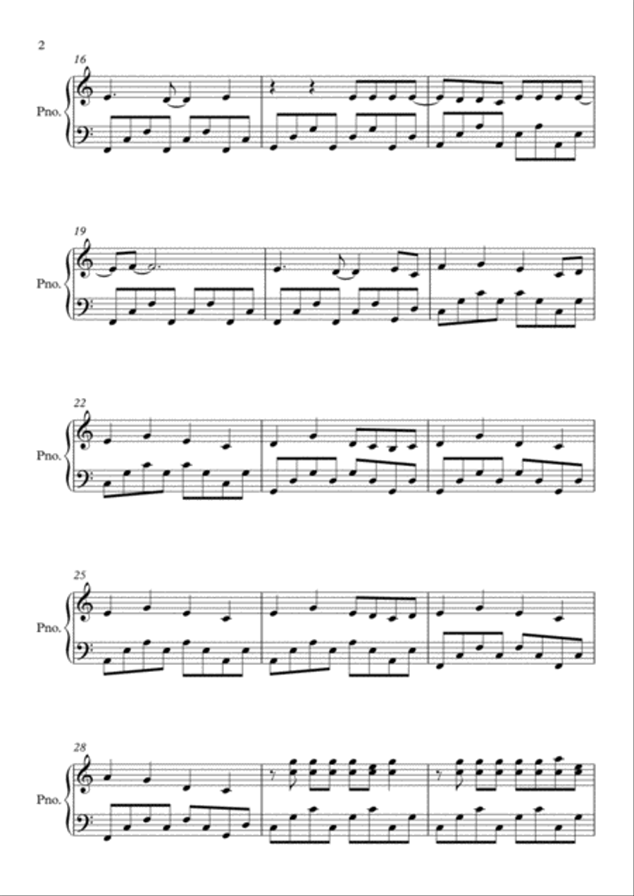 Piece By Piece Piece By Piece Piano Solo scores gallery preview page 2
