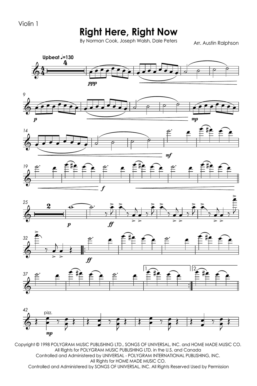 Right Here Right Now String Quartet scores gallery preview page 3