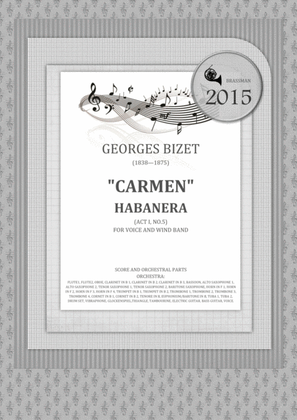 Book cover for Carmen - Habanera Act I, No.5 FOR VOICE AND WIND BAND