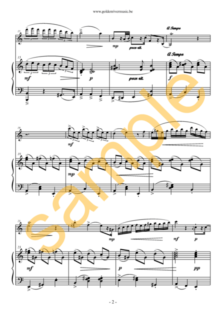 Bailando en las nubes rosas / Dancing on pink clouds for violin Violin Solo scores gallery preview page 3