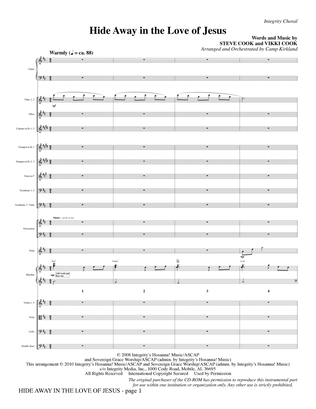 Book cover for Hide Away In The Love Of Jesus - Full Score