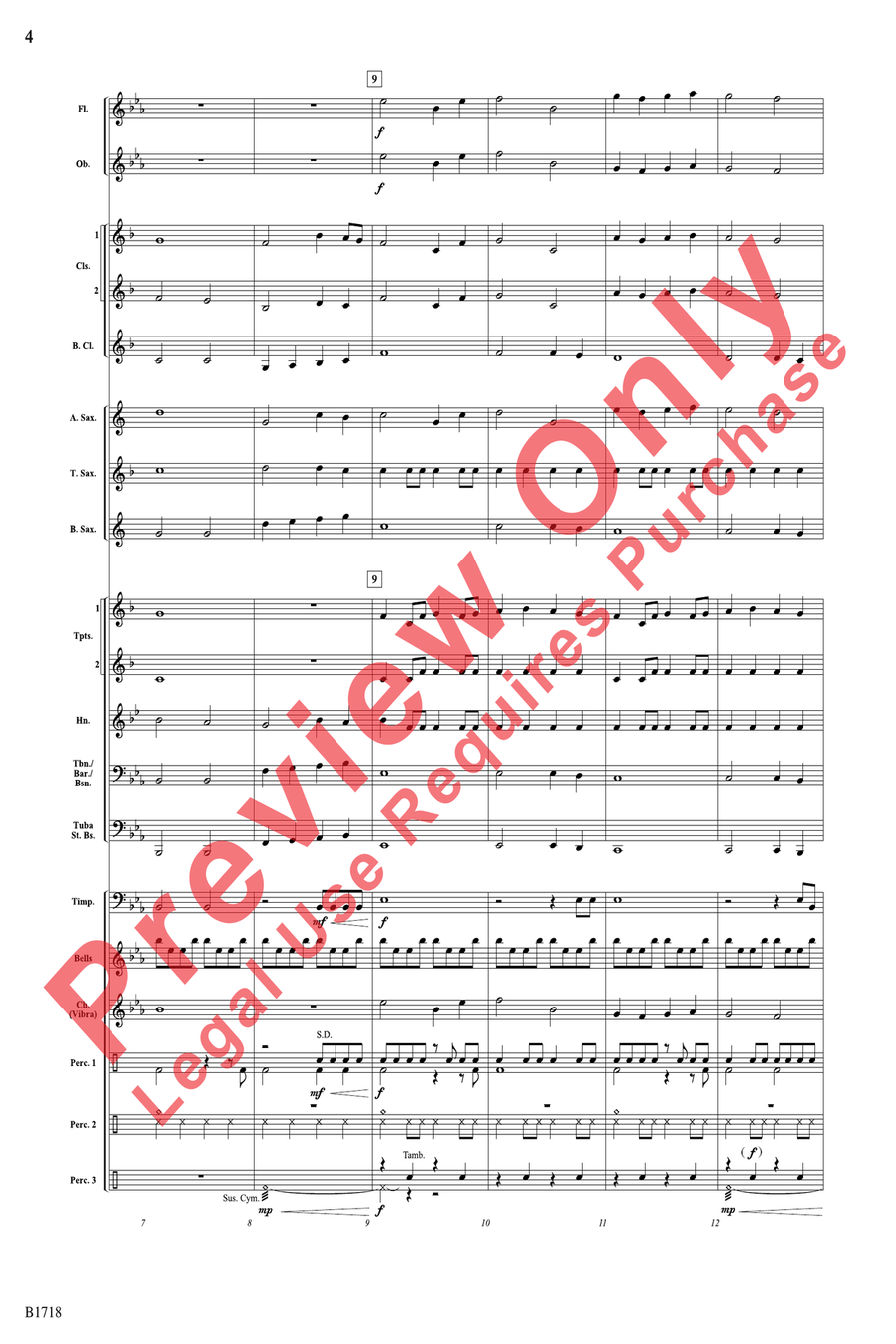 A Festive Fanfare Concert Band scores gallery preview page 4