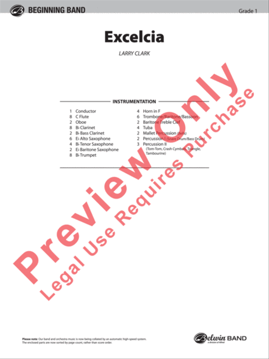 Excelcia Concert Band scores gallery preview page 2