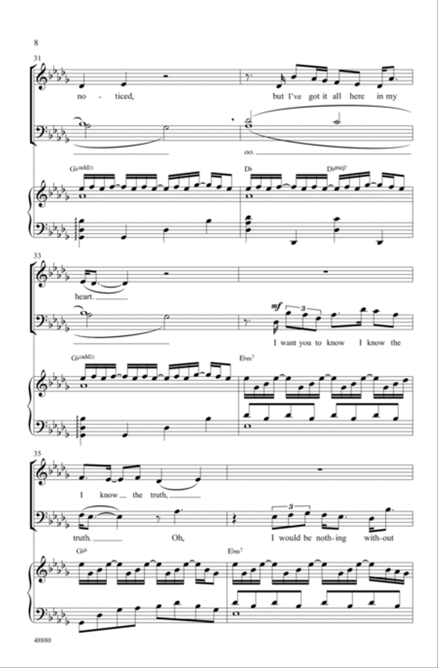 The Wind Beneath My Wings Choir scores gallery preview page 6