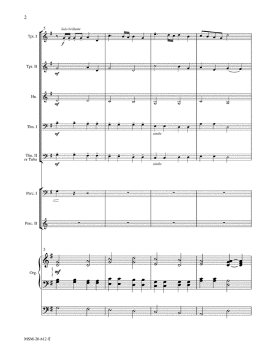 Trumpet Tune in G Trumpet scores gallery preview page 2