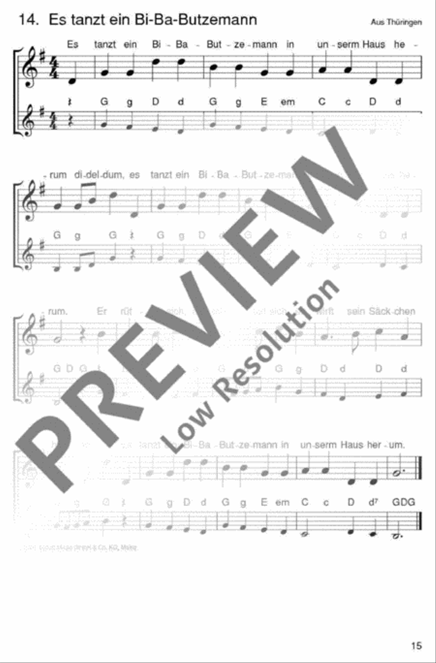 Die schönsten Volks- und Kinderlieder Accordion scores gallery preview page 16