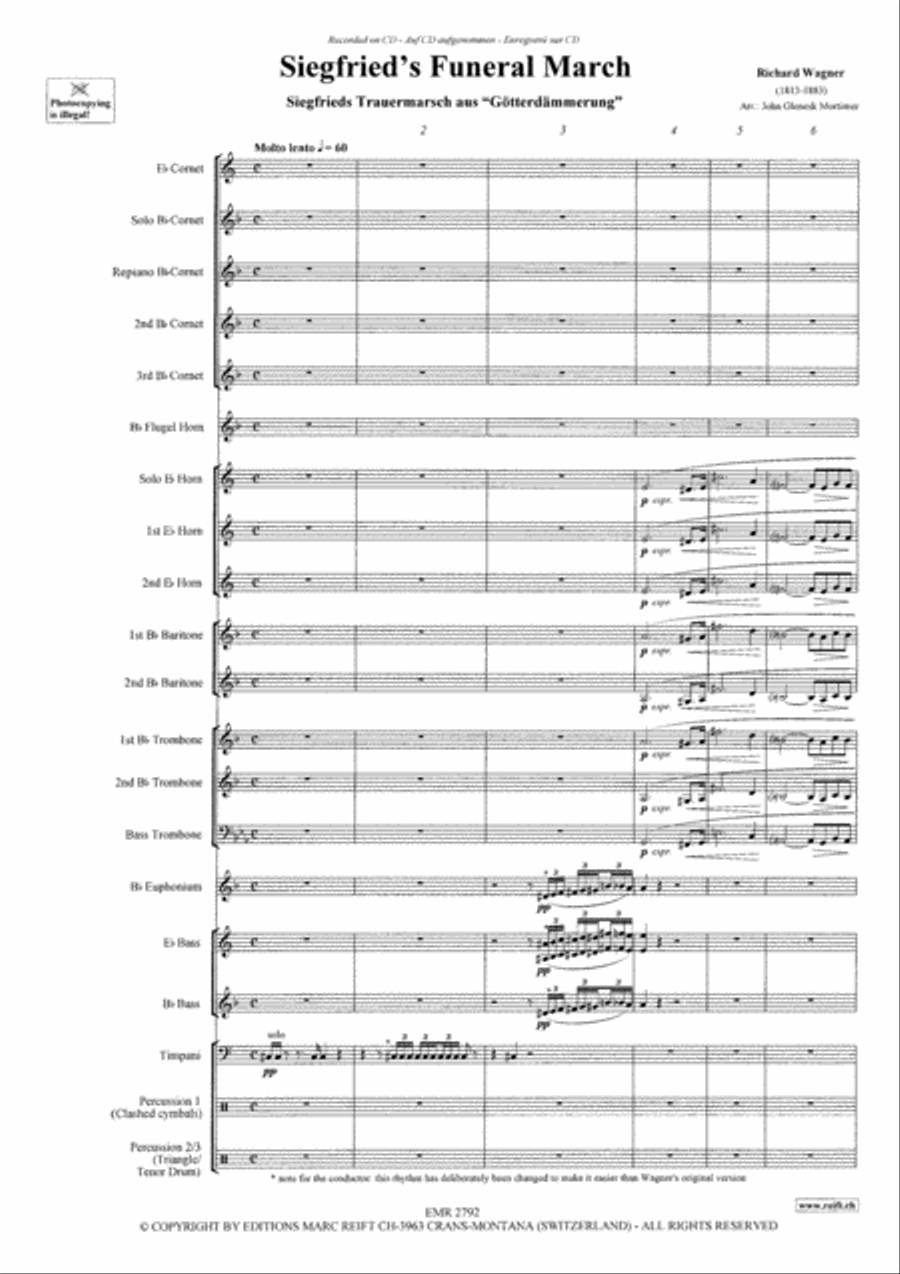 Siegfried's Funeral March Brass Band scores gallery preview page 4