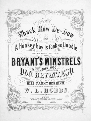Whack Row De-Dow, or A Hunkey Boy is Yankee Doodle