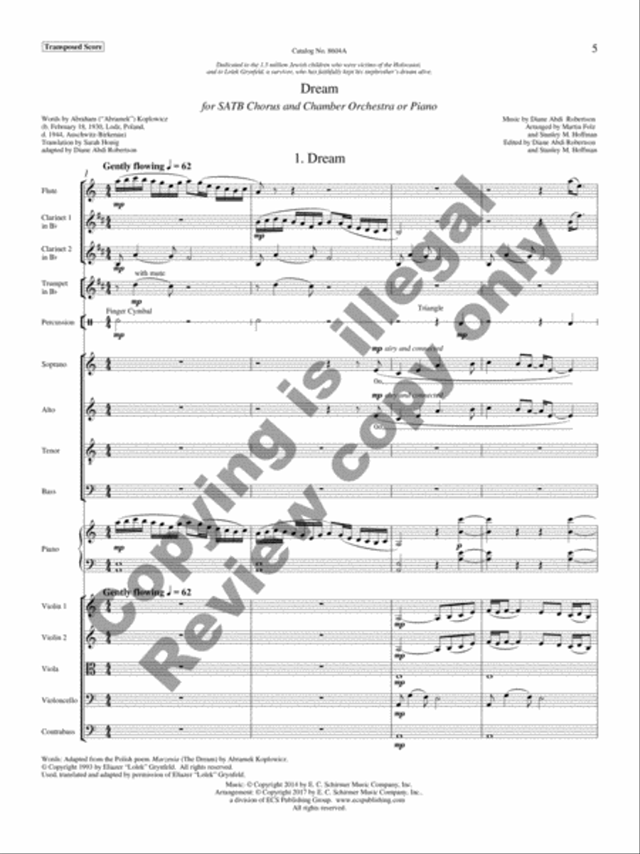Dream (Full Score) Dream (Full Score) Choir scores gallery preview page 4