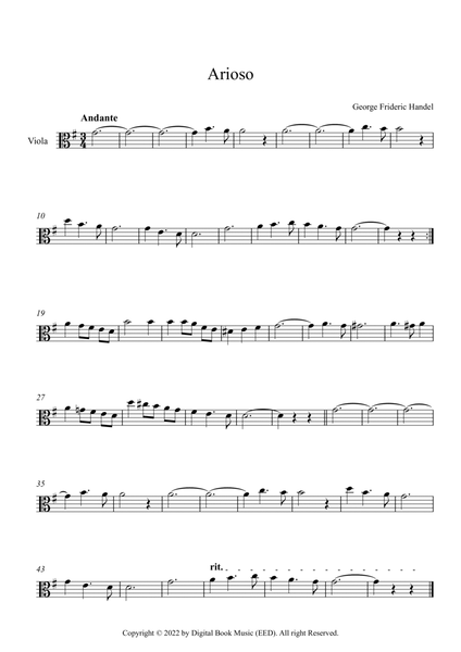 Arioso - George Frideric Handel (Viola)