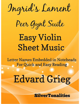 Book cover for Ingrid's Lament Peer Gynt Suite Easy Violin Sheet Music