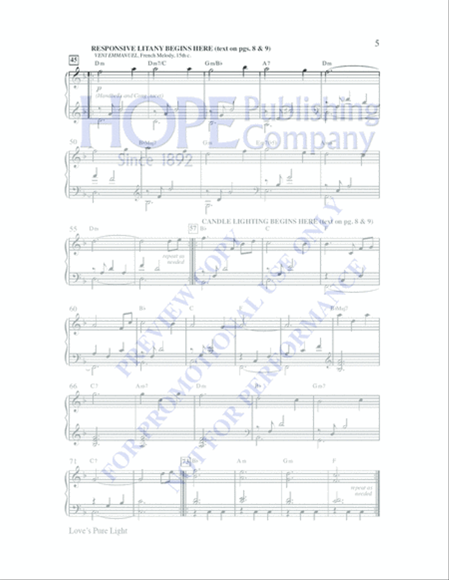 Love's Pure Light 3-Part scores gallery preview page 4