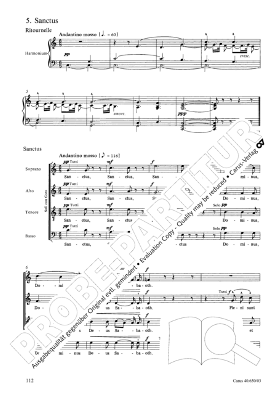 Petite Messe solennelle 4-Part scores gallery preview page 115