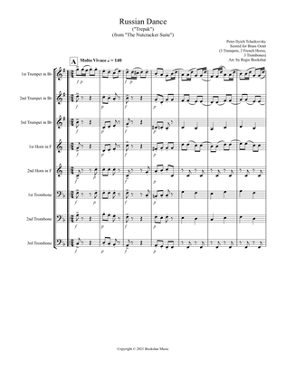 Russian Dance ("Trepak") (from "The Nutcracker Suite") (F) (Brass Octet - 3 Trp, 2 Hrn, 3 Trb)