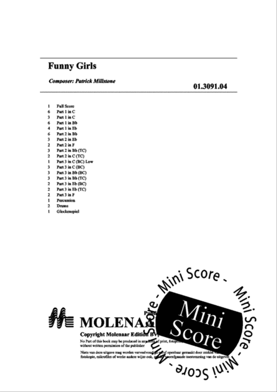 Funny Girls Concert Band scores gallery preview page 4