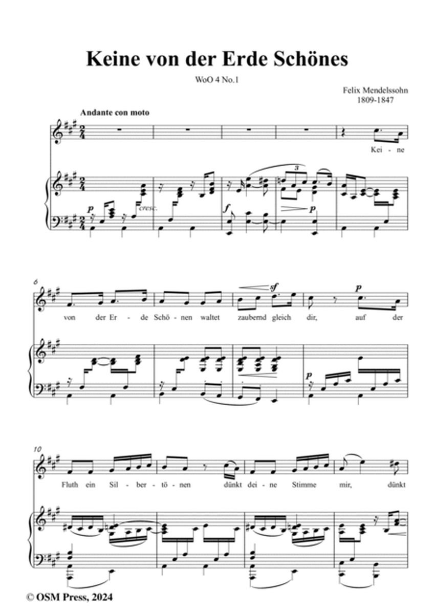 F. Mendelssohn-Keine von der Erde Schones,WoO 4 No.1