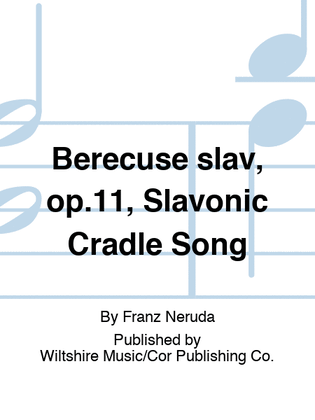 Book cover for Berecuse slav, op.11, Slavonic Cradle Song