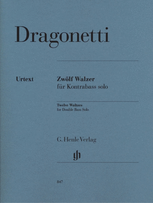 Book cover for Dragonetti - 12 Waltzes Double Bass Solo Urtext
