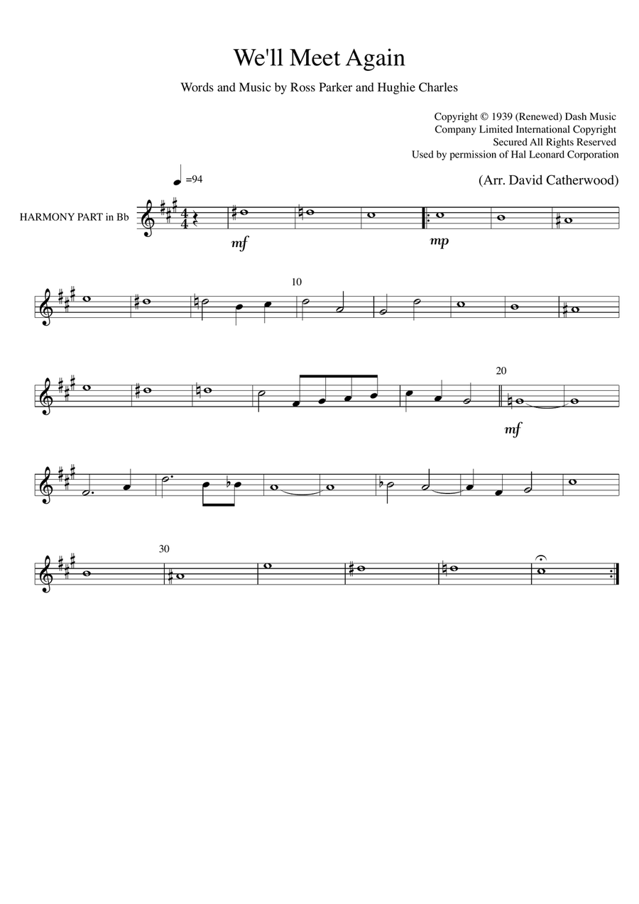 We'll Meet Again Small Ensemble scores gallery preview page 4