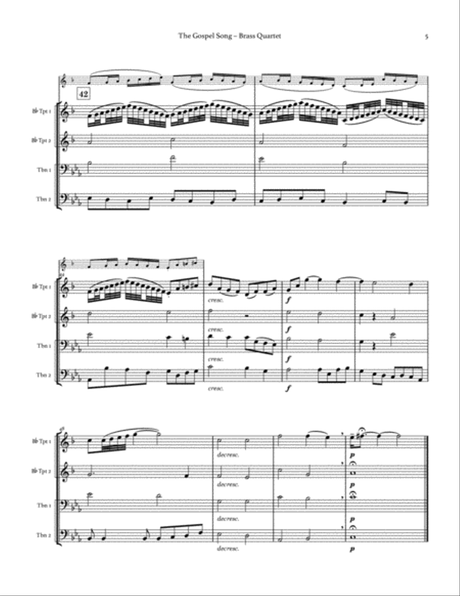 The Gospel Song Brass Ensemble scores gallery preview page 5