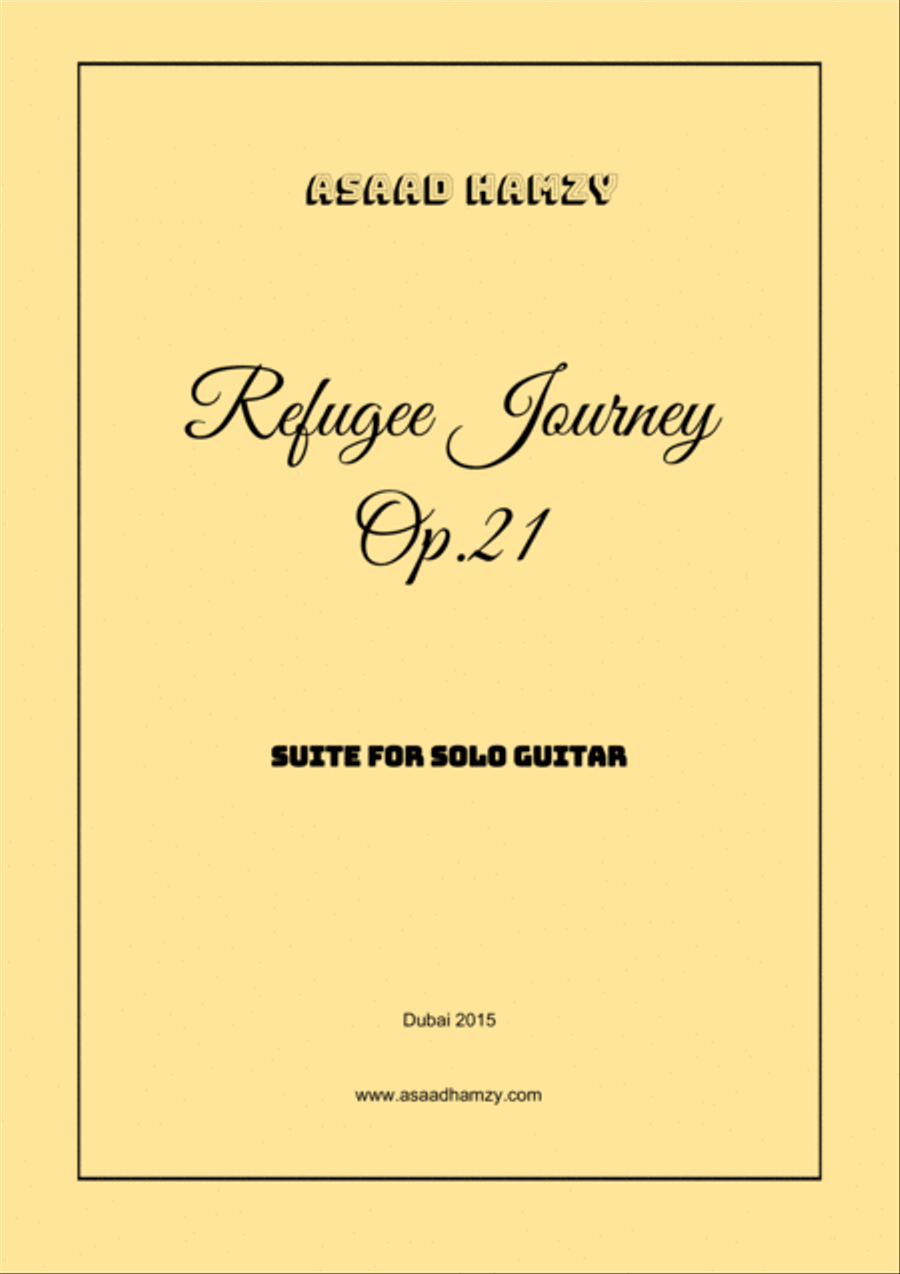 Refugee Journey for solo Guitar Op.21 Small Ensemble scores gallery preview page 1