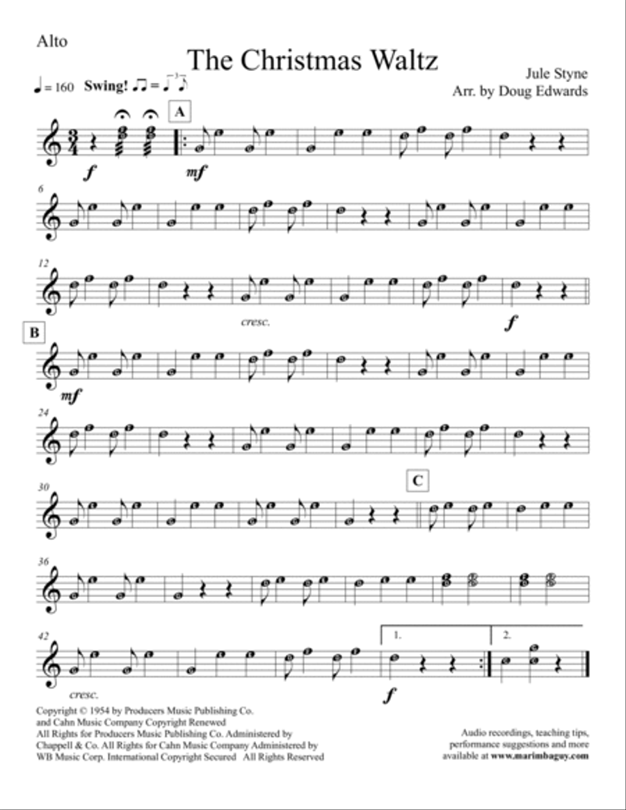 The Christmas Waltz Large Ensemble scores gallery preview page 3