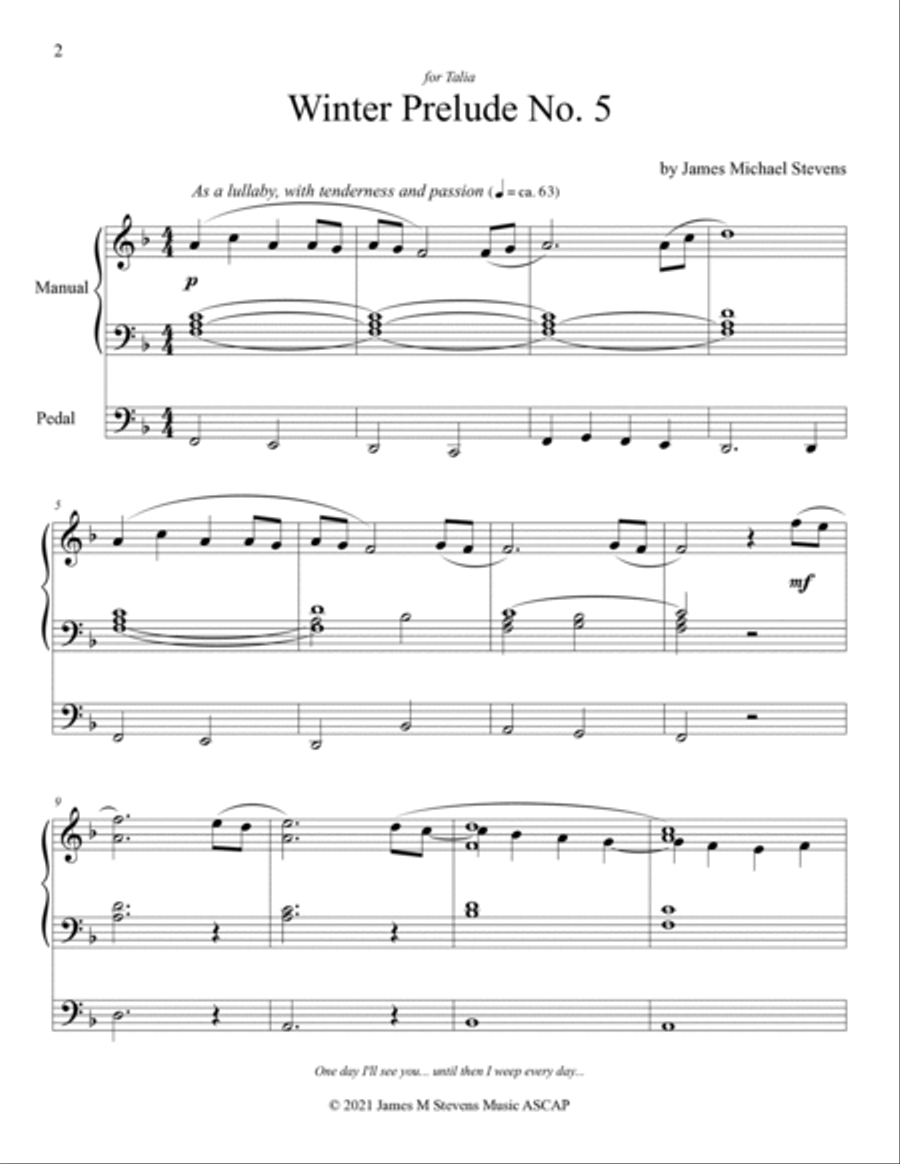 Winter Prelude No. 5 for Organ Organ Solo scores gallery preview page 2