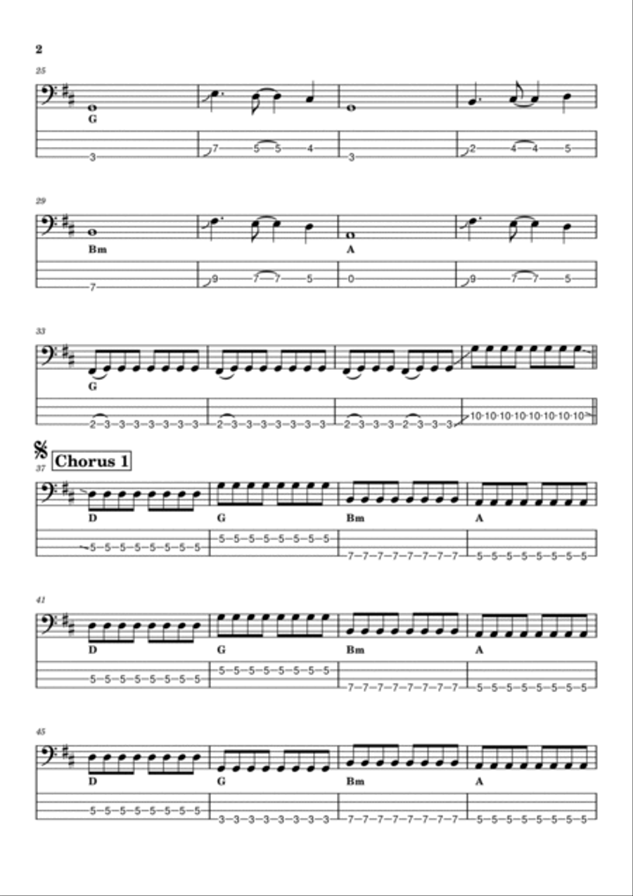 Mr. Brightside Guitar Tablature scores gallery preview page 2