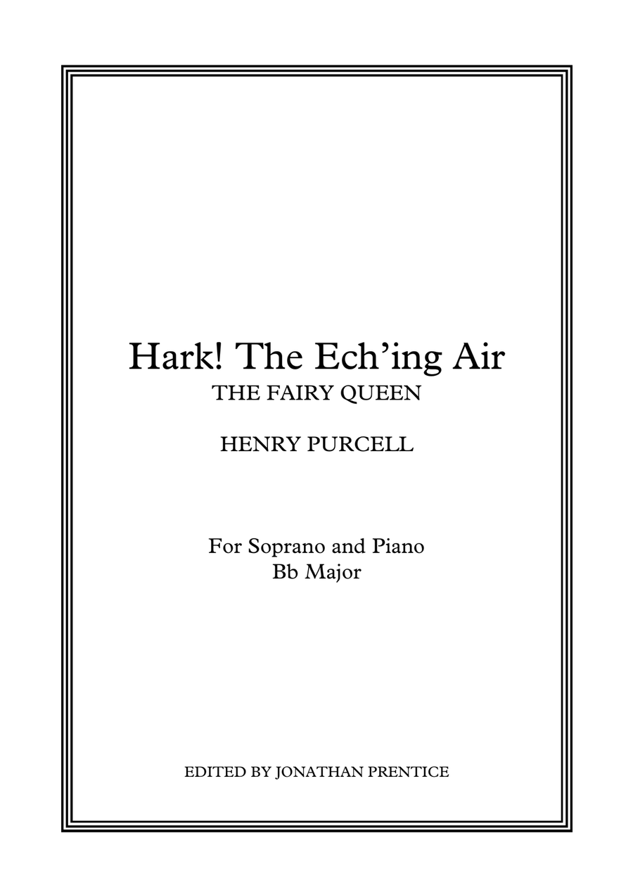 Hark the Ech'ing Air - The Fairy Queen (Bb Major) Soprano Voice scores gallery preview page 1