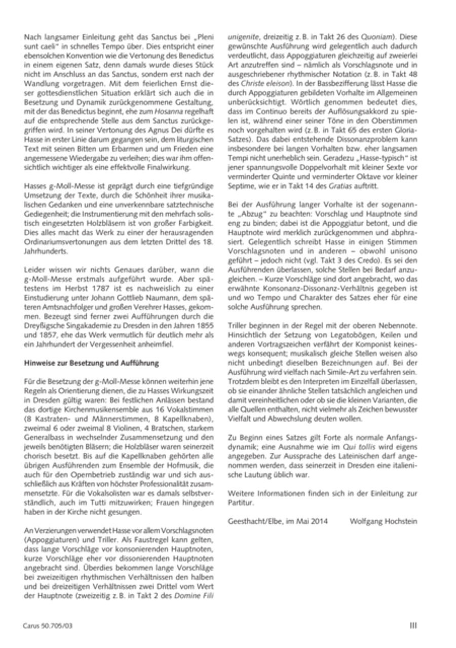 Missa in g. Hasse-Werkausgabe IV/3 4-Part scores gallery preview page 4