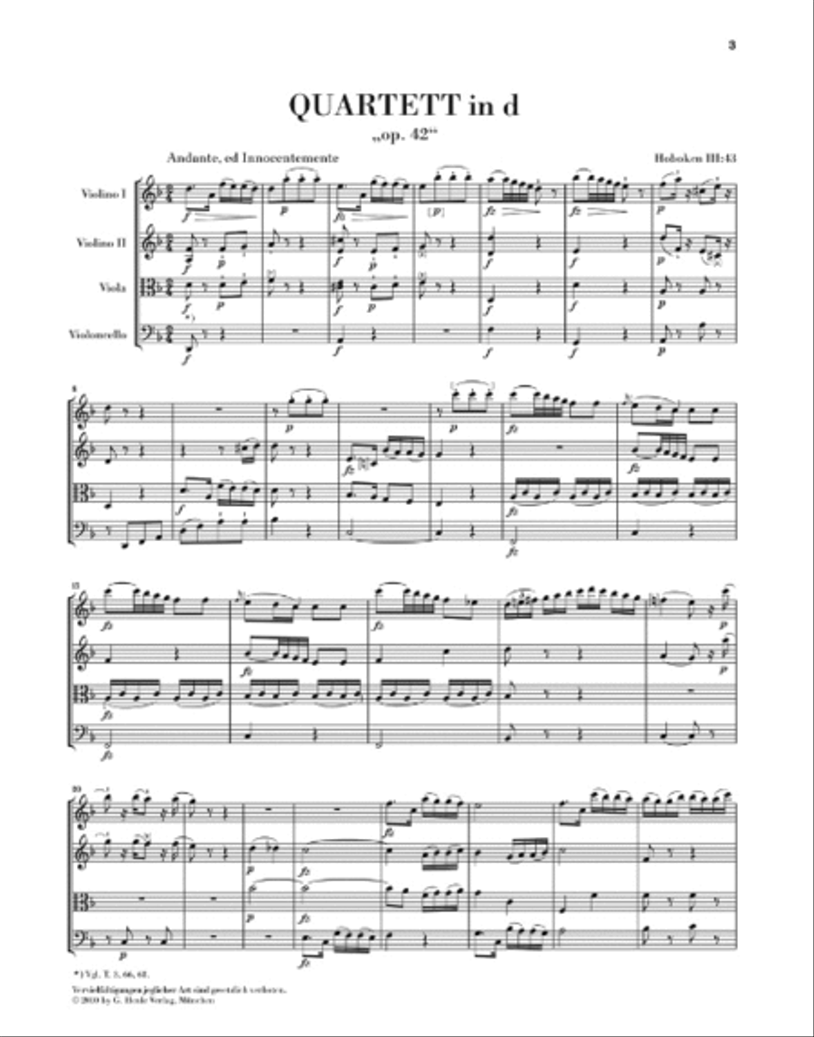 String Quartets op. 42, op. 50, op. 54/55 String Quartet scores gallery preview page 2