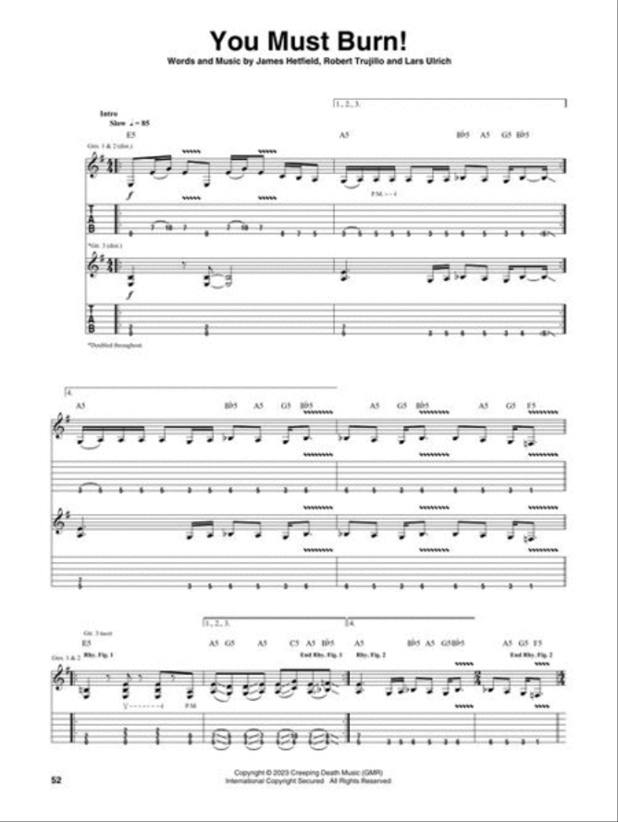 Metallica – 72 Seasons Metallica – 72 Seasons Electric Guitar scores gallery preview page 6