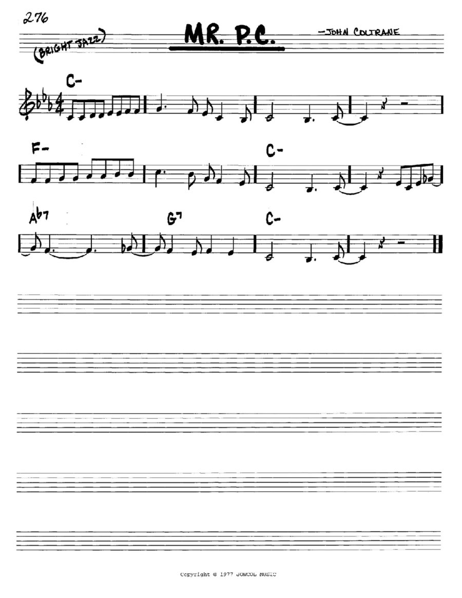 Mr. P.C. Piano scores gallery preview page 1