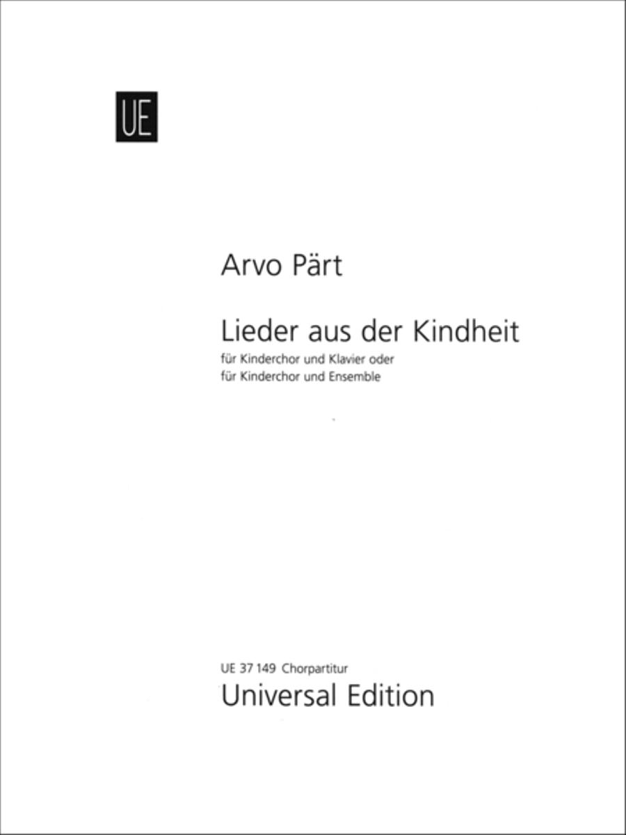 Lieder aus der Kindheit Children's Choir scores gallery preview page 2