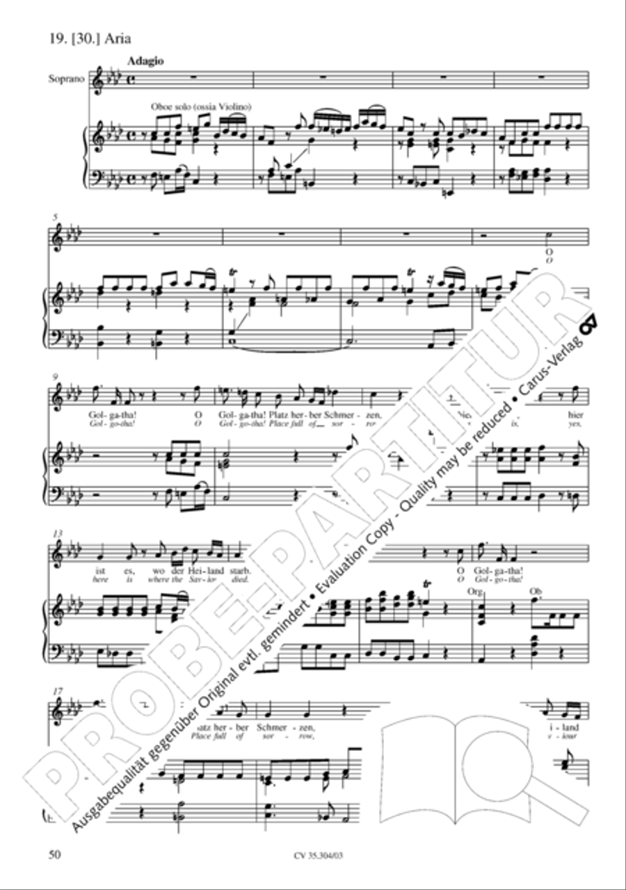 St. Mark Passion (Markus-Passion) 4-Part scores gallery preview page 51