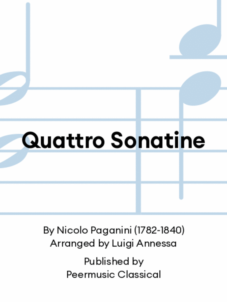 Quattro Sonatine Violin scores gallery preview page 1