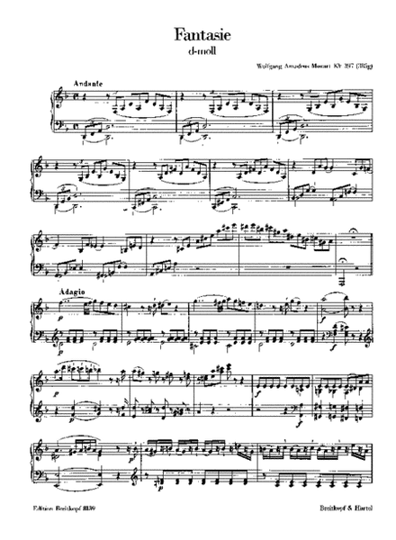 Fantasia in D minor K. 397 (385g)