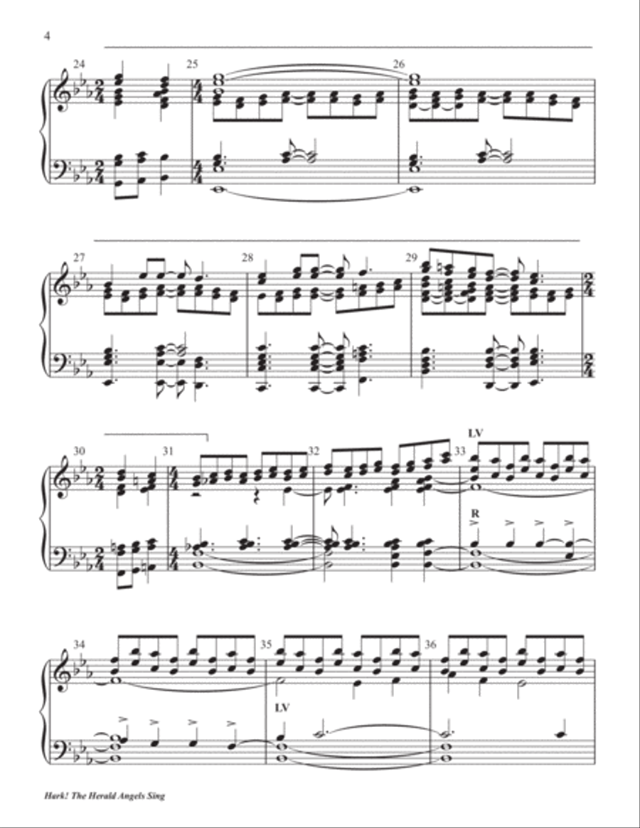 Hark! the Herald Angels Sing 5-Octaves scores gallery preview page 5