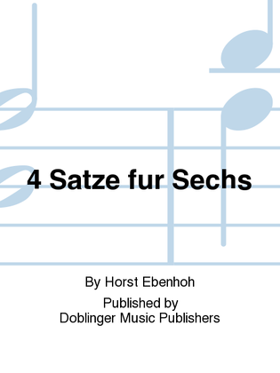 Book cover for 4 Satze fur Sechs
