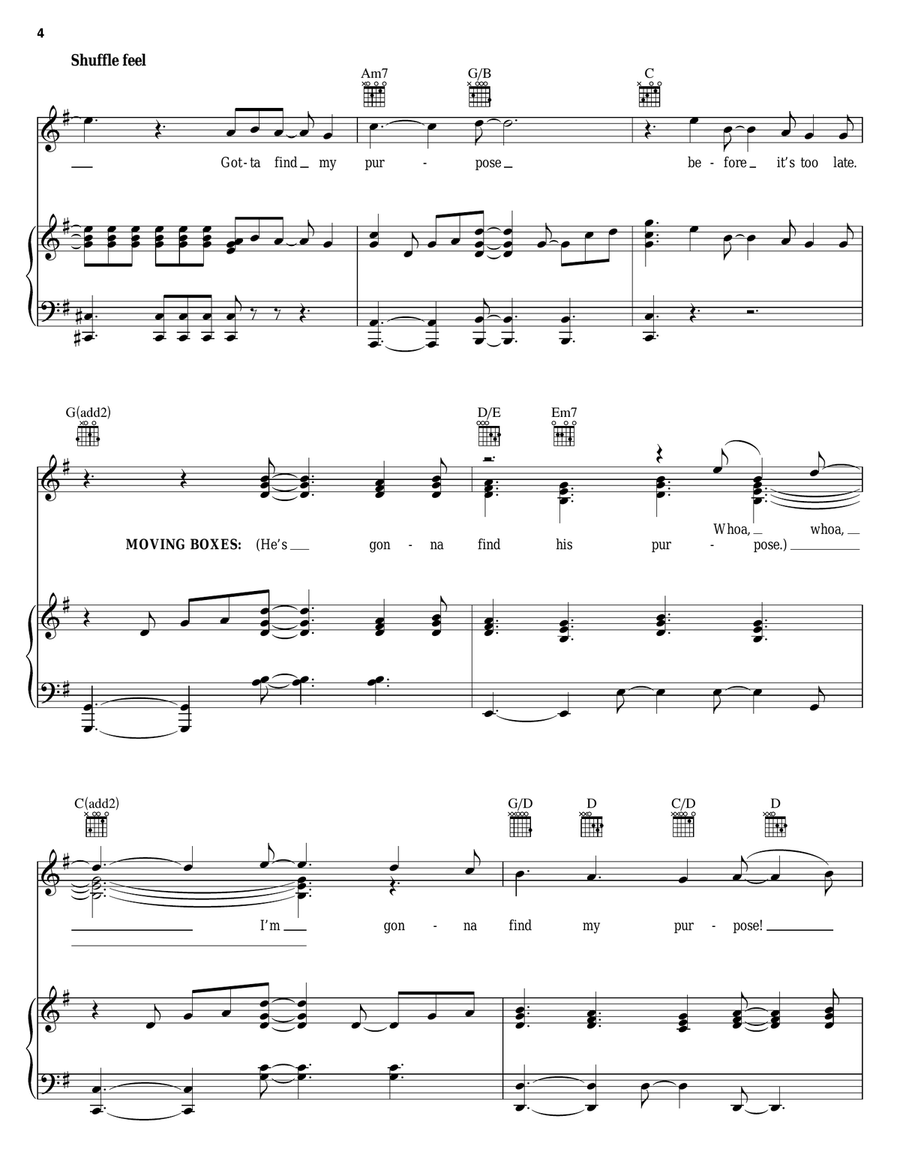 Purpose (from Avenue Q) Piano, Vocal, Guitar scores gallery preview page 4