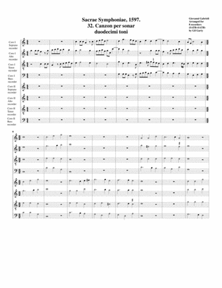 Canzon no.32 a8 (1597) (arrangement for 8 recorders)